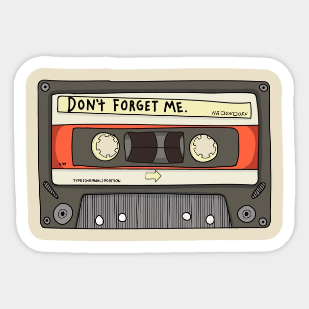 The Forgotten Cassette Sticker by mainlyaidan